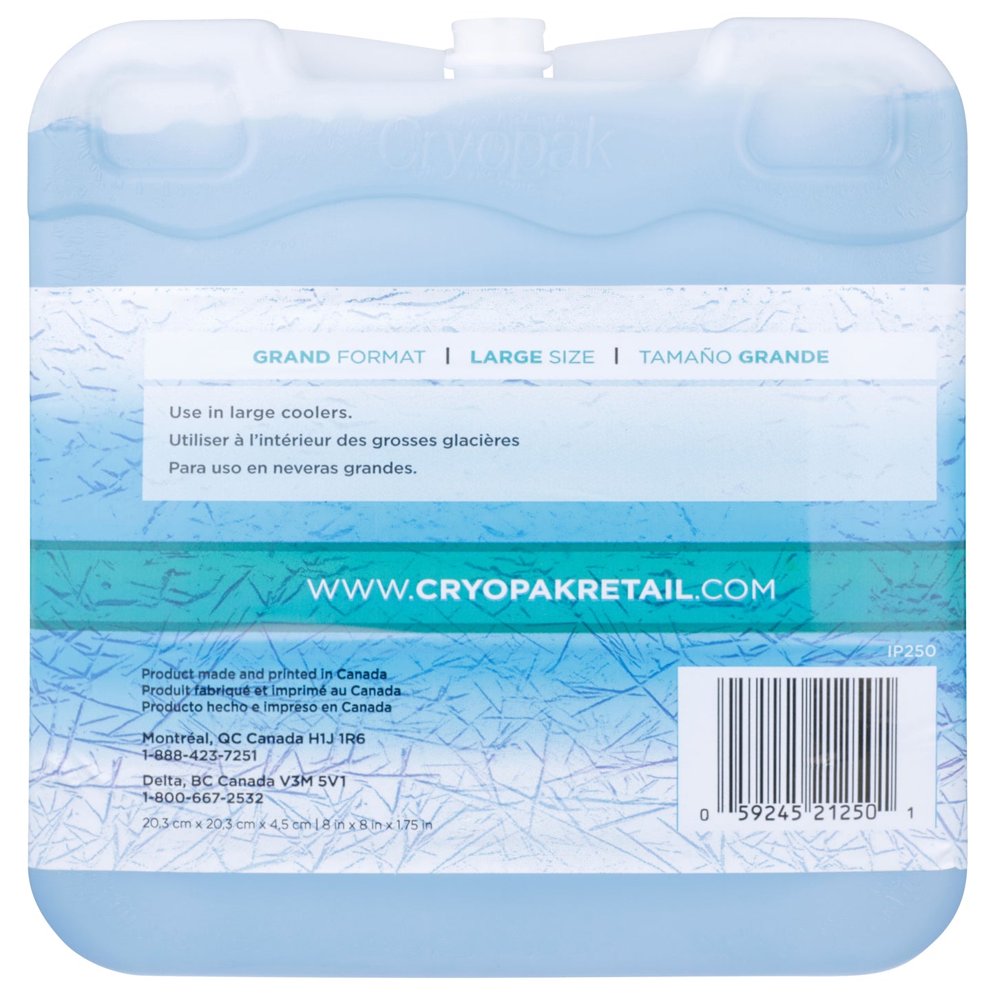 Cryopak IcePak Hard Gel Pack - Large Size - 1 Pack