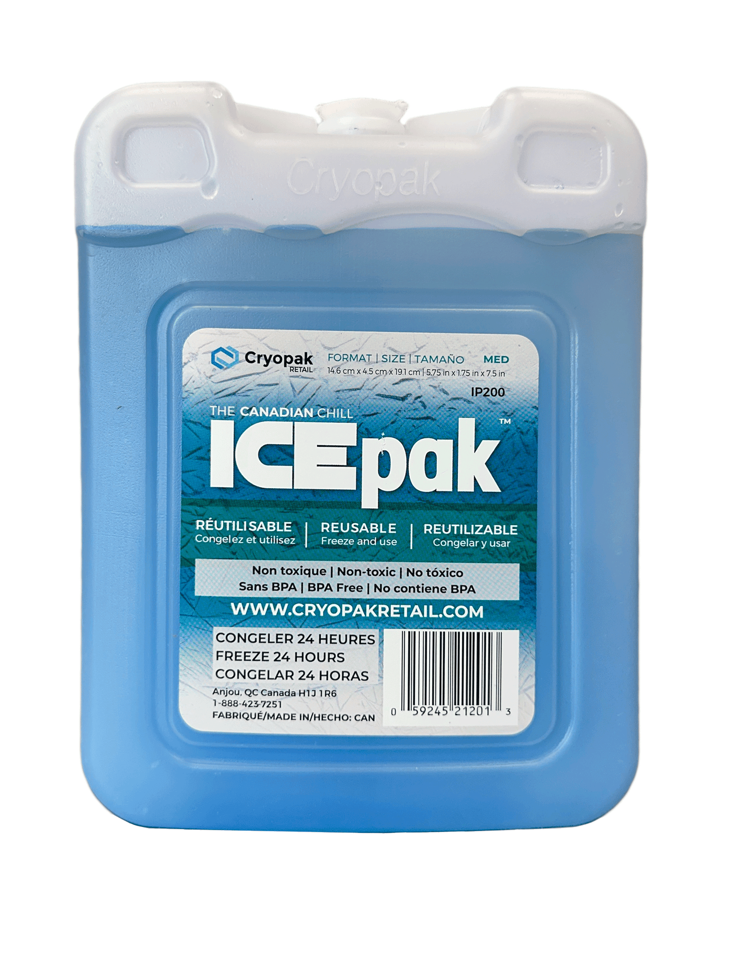 Cryopak IcePak Hard Gel Pack - XL-L-M-S-Lunch-1Pack-2 Pack-4 Pack